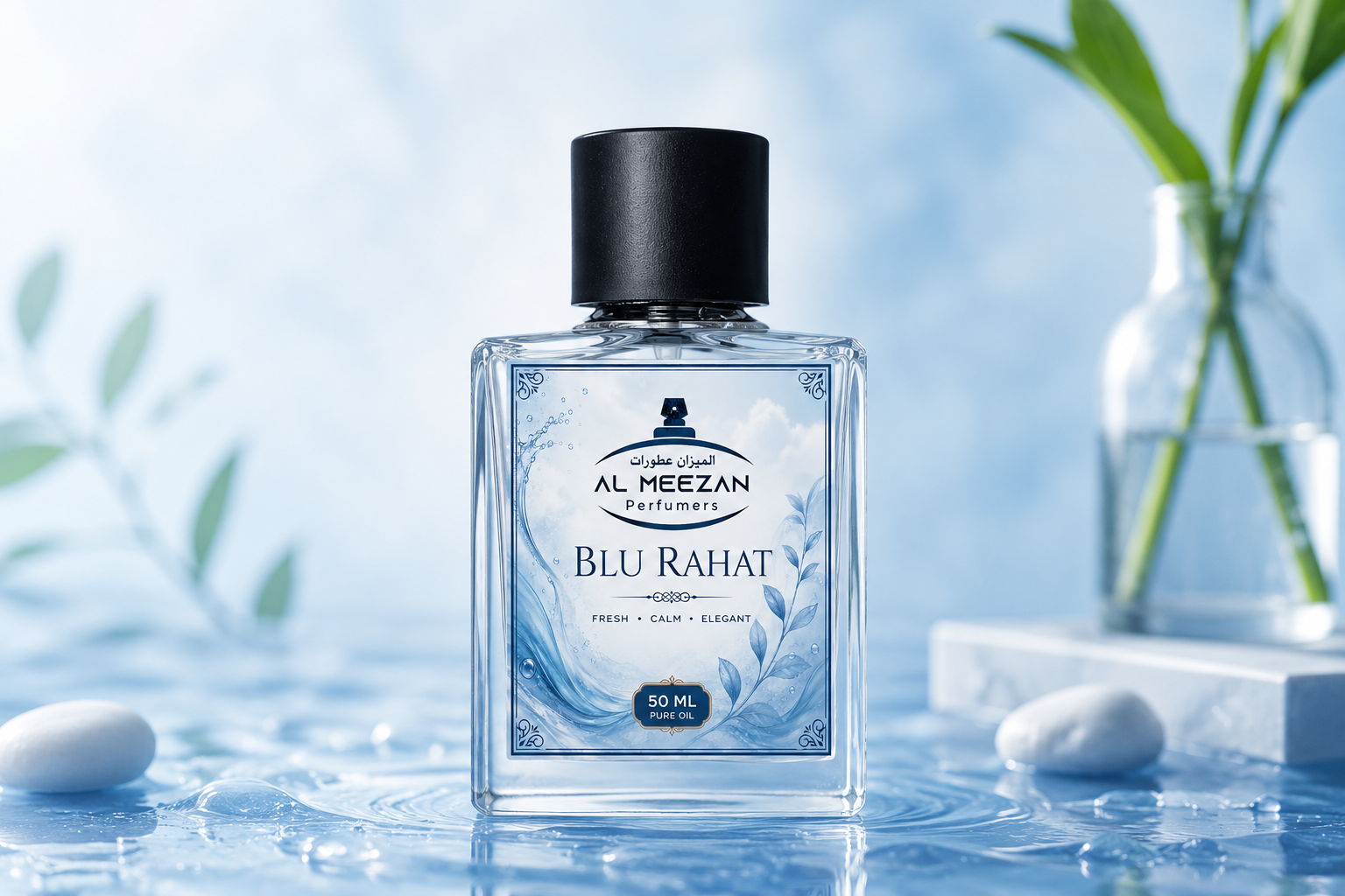 AL MEEZAN Blu Rahat – Premium  | Fresh   perfume best for summer season 50 ML