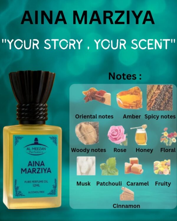 Aina Marziya – Premium Arabian Attar (Alcohol-Free, 6 ml &12ml) - Image 3